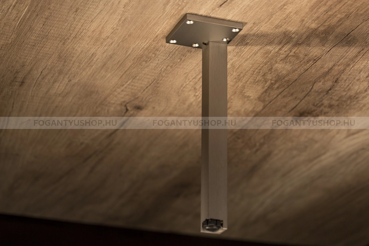RUJZ DESIGN Állítható bútorláb, szögletes, 2x15x2cm - Fényes alumínium