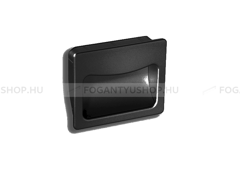 RUJZ DESIGN Fogantyú - 32 u6.56-45 Festett - furattáv 32 mm - Festett fekete BlackL - Zamak fém ötvözet - Bútorajtó felületébe marható, süllyeszthető fém fogantyú