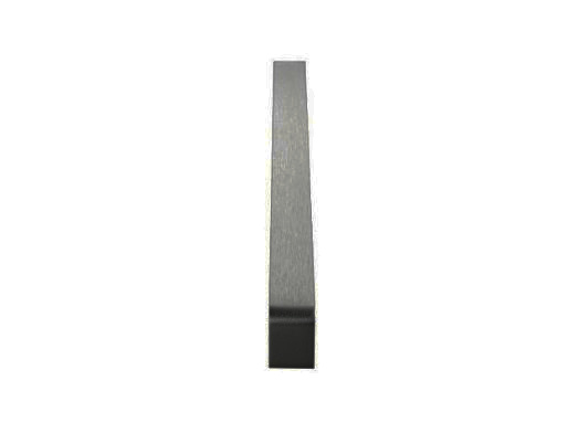 RUJZ DESIGN Fogantyú - 618.15 - Szálcsiszolt szürke - Alumínium - Több méretben gyártott színes fém bútorfogantyú 