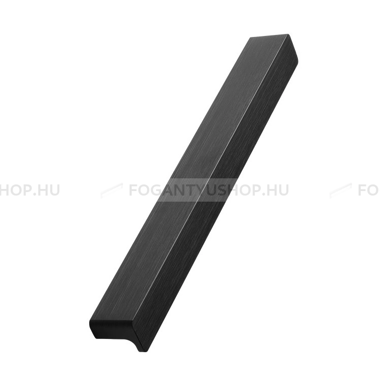 FURNIPART Bútorfogantyú - ELAN - Csiszolt matt fekete 76 - ABS műanyag - Több méretben gyártott színes fém bútorfogantyú