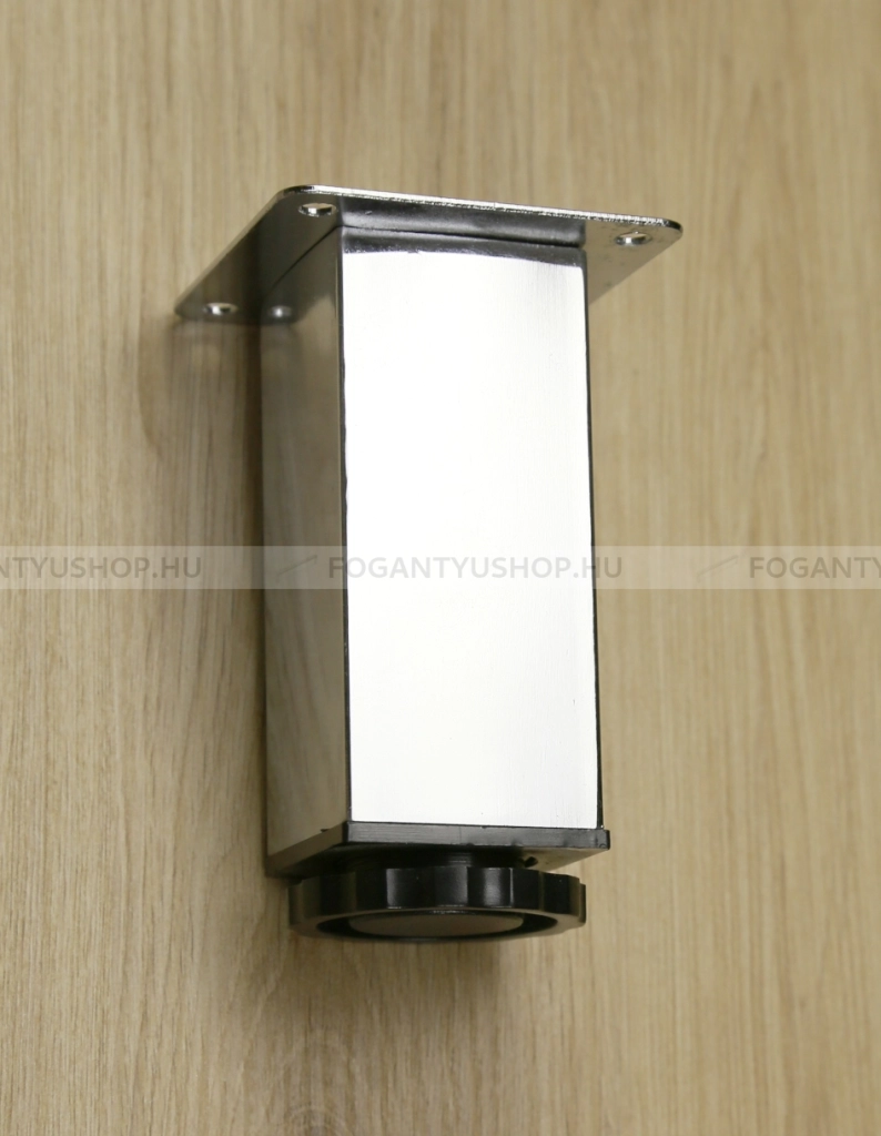 FS Szögletes 10x4 cm - Krómozott - Acél - Állítható bútorláb