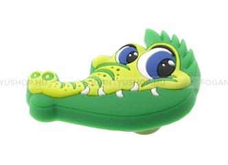 GTV Gyerek fogantyú krokodil - 1 furatos - UM-KID-Q-001 - Zöld (fű zöld) - Gumi - Mesefigurás, állatos gyerekbútor fogantyú