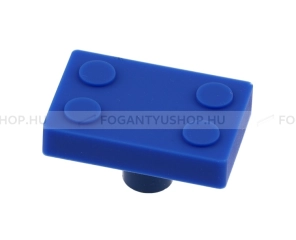 GTV Gyerek fogantyú LEGO kocka Gyerek fogantyú LEGO kocka - 1 furatos - UM-BLOCK-NB - Sötétkék - Gumi - Színes gyerekbútor fogantyú - 1 furatos - Sötétkék - Gumi