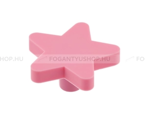GTV Gyerek fogantyú csillag Gyerek fogantyú csillag - 1 furatos - UM-STAR-RZ - Rózsaszín - Gumi - Színes gyerekbútor fogantyú - 1 furatos -  - Gumi