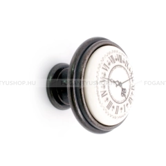 GIUSTI Gombfogantyú - 1 furatos - P7701Q1R7G - Fehér - Bronz - Zamak fém ötvözet - Porcelán