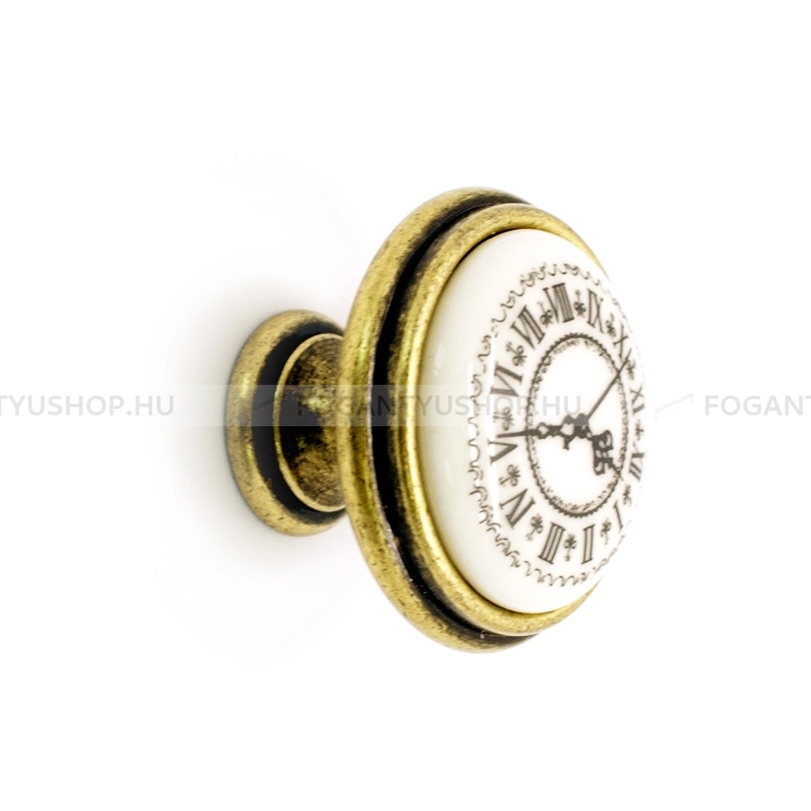 GIUSTI-Fogantyu---FG.P7701Q1D1G---Feher---Antik-patina-barna---Porcelan-porcelannal-kombinalt-antikolt-fem-gombfogantyu