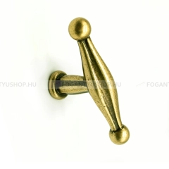 GIUSTI Bútor fogantyú - 1 furatos - WPO81400000D1 - Antik patina barna - Zamak fém ötvözet