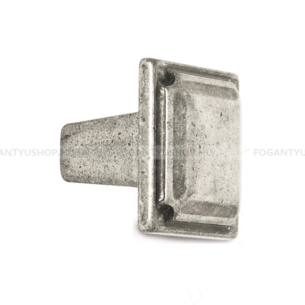 GIUSTI Gomb fogantyú - WPO68302800E8 - 1 furatos - Antik ezüst  - Zamak fém ötvözet - Antikolt, vintage fém gombfogantyú (szögletes, kerek)