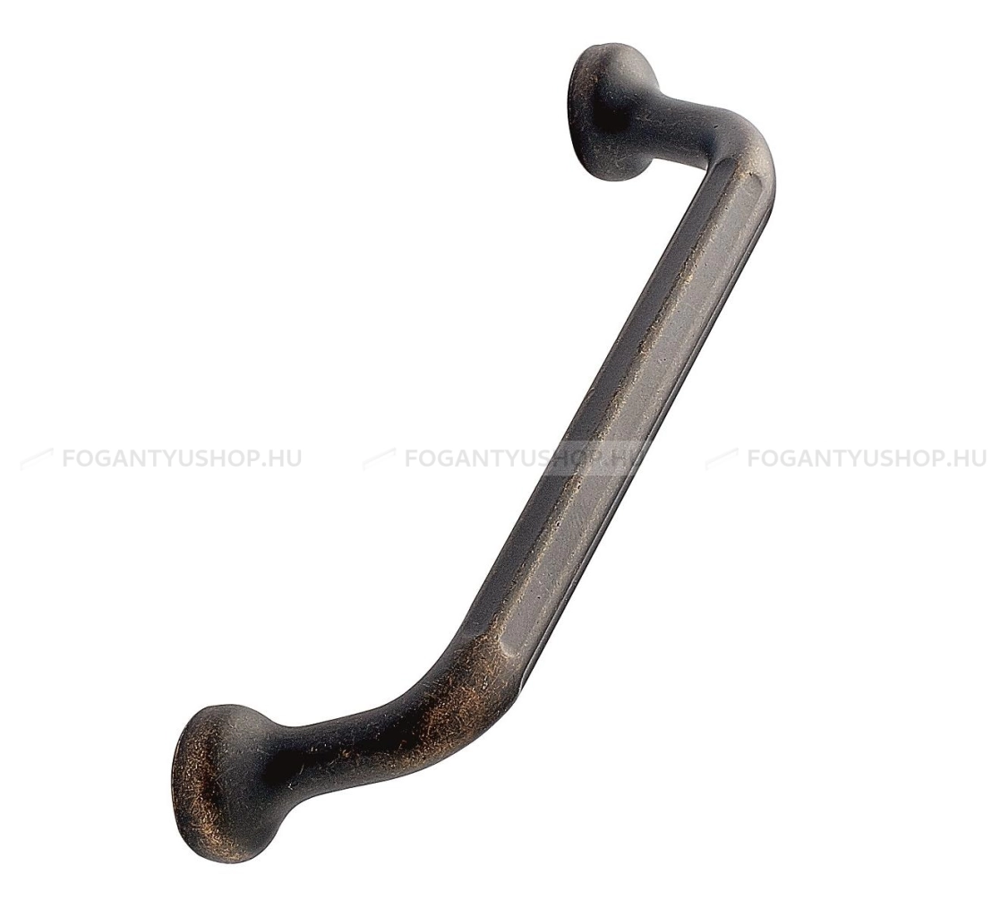 FURNIPART Fogantyú - MERCURY HANDLE 128 - furattáv 128 mm - Sötét antik barna  - Zamak fém ötvözet - Klasszikus, vintage, antik fém bútorfogantyú