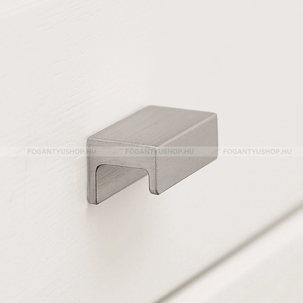 FURNIPART Fogantyú STATION KNOB - Ezüst inox (szálcsiszolt) - Fém gombfogantyú, bútorgomb (szögletes, kerek)