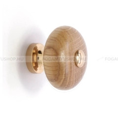 RUJZ DESIGN Bútor fogantyú - 1 furatos - 114.30 - Fényes arany - Tölgyfa - Zamak fém ötvözet - Fa