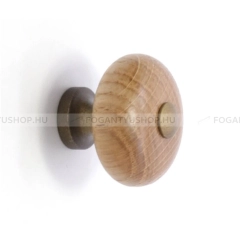 RUJZ DESIGN Bútor fogantyú - 1 furatos - 114.30 - Antik patina barna - Tölgyfa - Zamak fém ötvözet - Fa