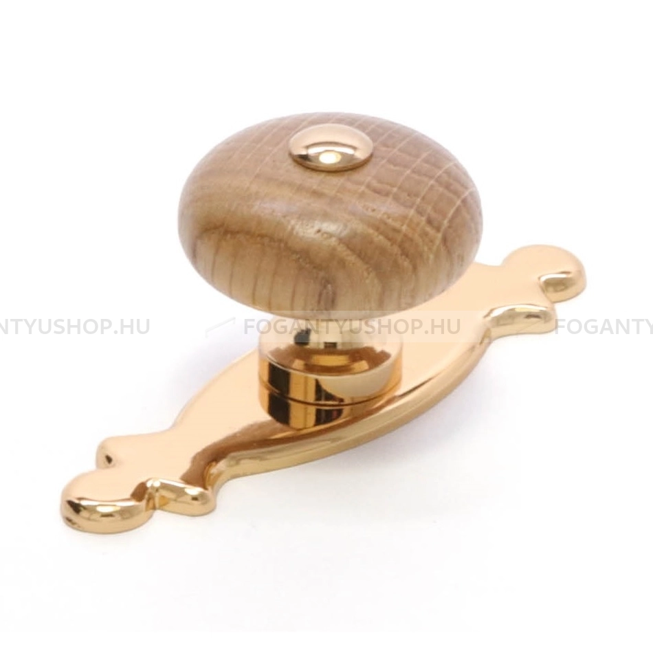RUJZ-DESIGN---Fogantyu---114.30---Fenyes-arany---Tolgyfa---Faval-kombinalt-fem-butorfogantyu