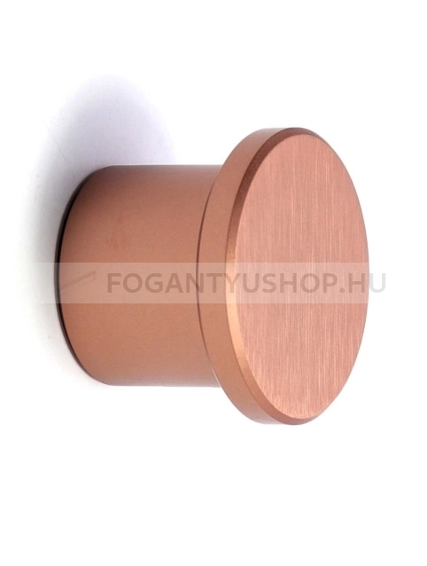 RUJZ DESIGN Gombfogantyú - 850.40 rosegold - 1 furatos - Szálcsiszolt rosegold  - ABS műanyag - Színes fém gombfogantyú, bútorgomb