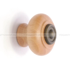 RUJZ DESIGN Bútor fogantyú - 1 furatos - L1.02.35 - Antik patina barna - Világos bükkfa - Zamak fém ötvözet - Fa