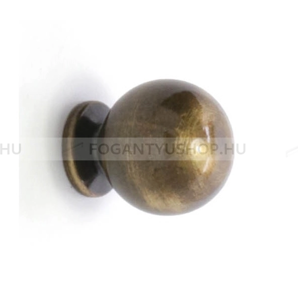 RUJZ DESIGN Fogantyú - ms 5.20 - Antik patina barna - Antikolt, vintage fém gombfogantyú (szögletes, kerek) - (NOEXP)