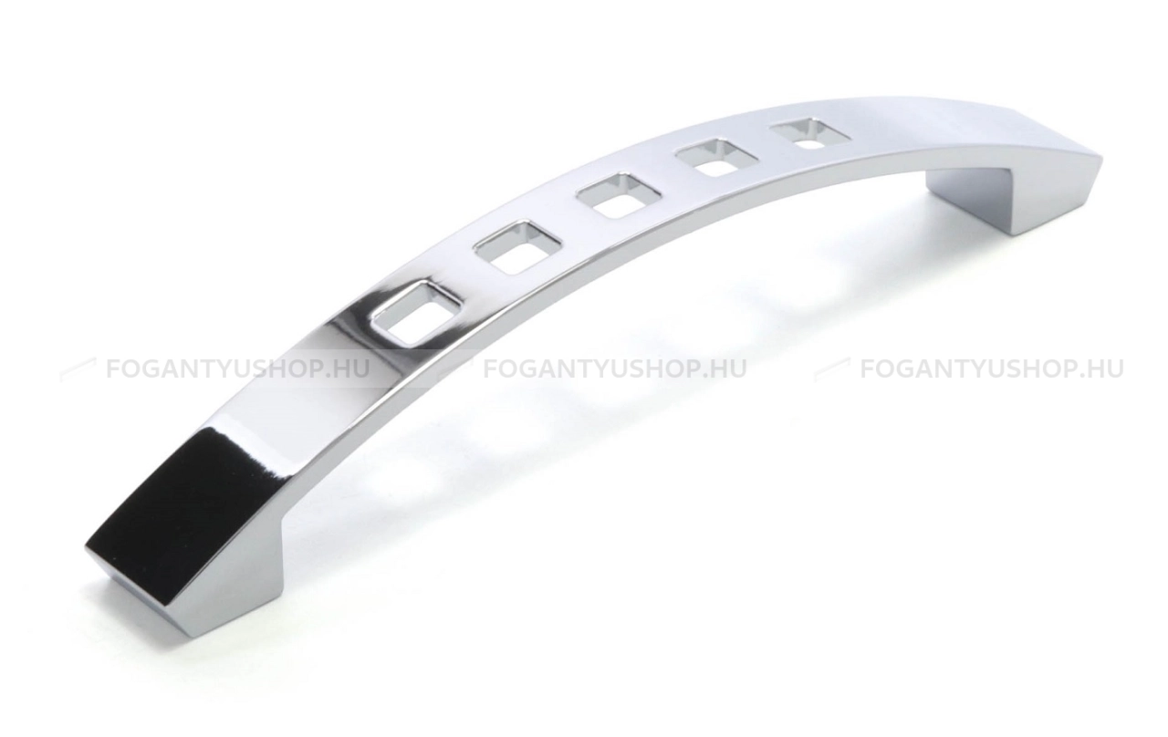 RUJZ DESIGN Fogantyú - 128 321.18 - furattáv 128 mm - Fényes króm Cr - Zamak fém ötvözet - Egy méretben gyártott fém bútorfogantyú