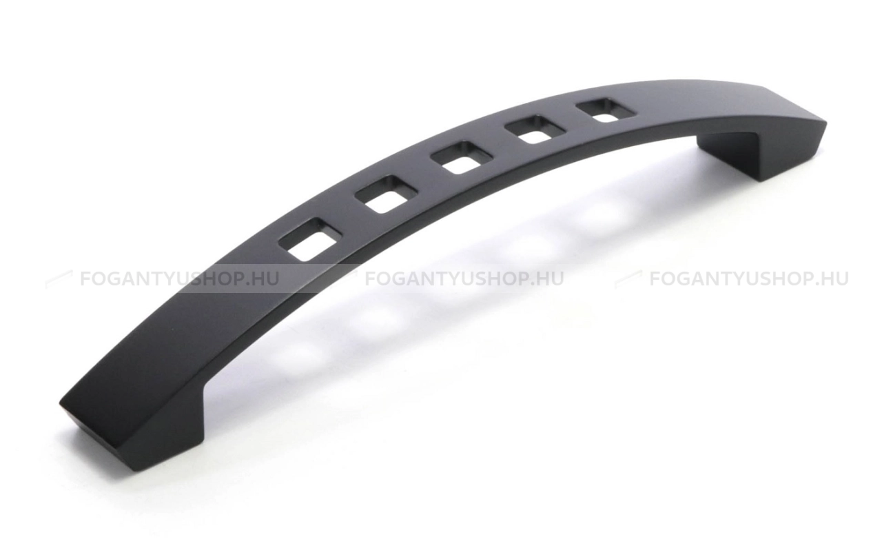 RUJZ DESIGN Bútorfogantyú - 128 321.18 - furattáv 128 mm - Fekete - Zamak fém ötvözet - Egy méretben gyártott színes fém bútorfogantyú