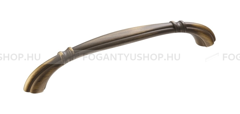 RUJZ DESIGN Fogantyú - 128 681.15 - furattáv 128 mm - Antik patina barna MsPatL - Zamak fém ötvözet - Klasszikus, vintage, antik fém bútorfogantyú