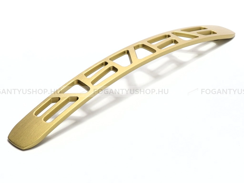 RUJZ DESIGN Bútor fogantyú - 192 691.26 - furattáv 192 mm - Szálcsiszolt arany  - Zamak fém ötvözet - Egy méretben gyártott színes fém bútorfogantyú