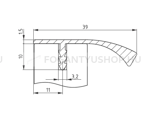 RUJZ-DESIGN-Fogantyu---US-2192B.7---Szalcsiszolt-nikkel---Butorajto-elebe-marhato-sullyesztheto-fem-fogantyu