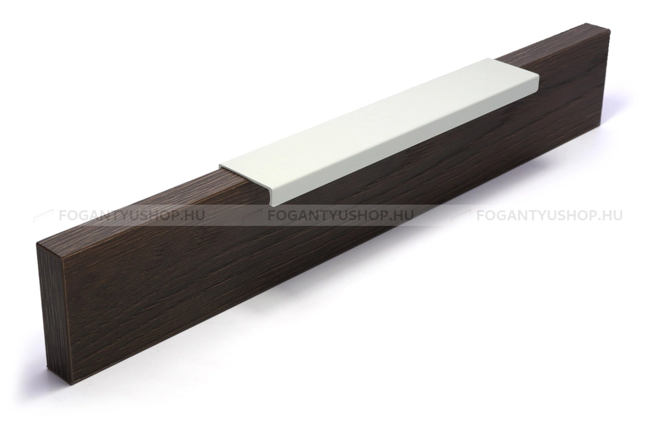 RUJZ DESIGN Bútor fogantyú - 658.35 - 1 furatos - Fehér belo - ABS műanyag - Darabolható fém bútorfogantyú (fogantyú profil)