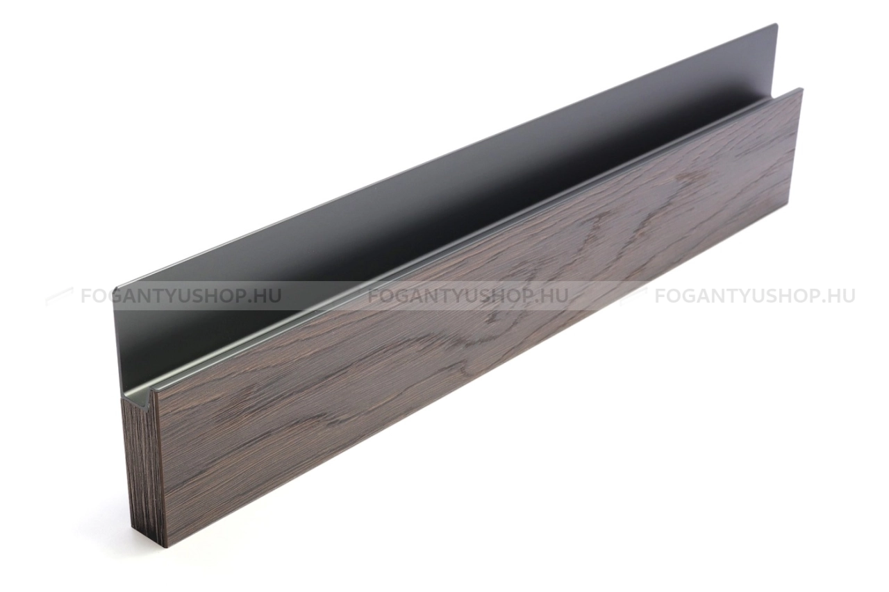 RUJZ DESIGN Fogantyú - us 2159B - 1 furatos - Szálcsiszolt szürke  - ABS műanyag - Darabolható fém bútorfogantyú (fogantyú profil)