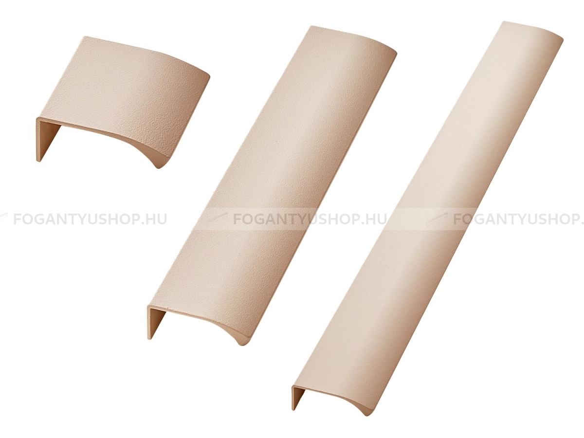 FURNIPART Bútorfogantyú - EDGE STRAIGHT - Textúrált bézs S2005 - ABS műanyag - Bútorajtó élére ültethető színes fém fogantyú