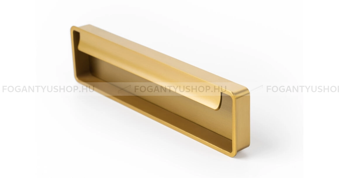 VIEFE Bútorfogantyú - FOLD 128 - furattáv 128 mm - Csiszolt pezsgő Z618 - Zamak fém ötvözet - Bútorajtó felületébe marható, süllyeszthető színes fém fogantyú