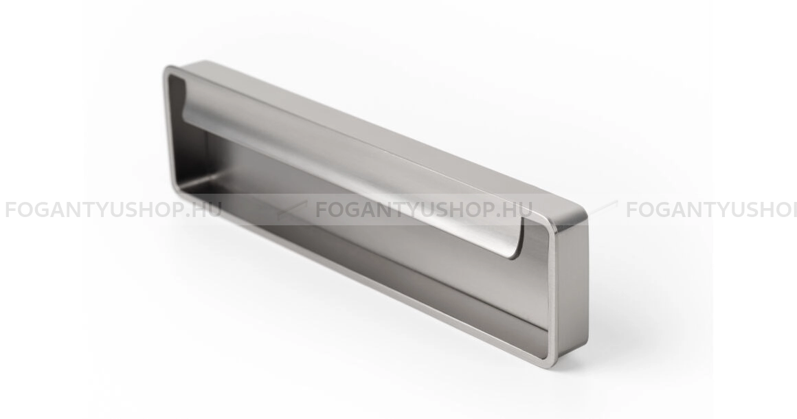 VIEFE Fogantyú - FOLD 128 - furattáv 128 mm - Csiszolt nikkel Z23 - Zamak fém ötvözet - Bútorajtó felületébe marható, süllyeszthető fém fogantyú