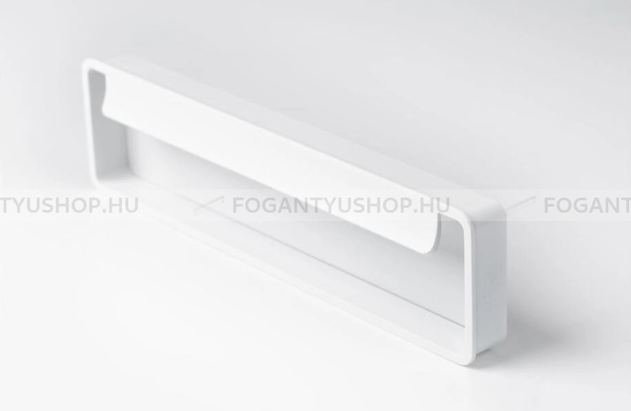 VIEFE Bútorfogantyú - FOLD 128 Festett - furattáv 128 mm - Matt fehér ZM1 - Zamak fém ötvözet - Bútorajtó felületébe marható, süllyeszthető színes fém fogantyú