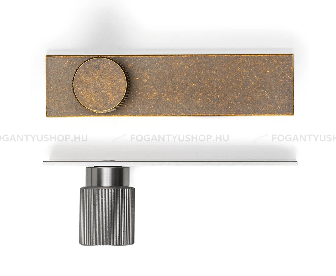 VIEFE Bútorgomb - ARPA PLATE Koptatott L623 ABS műanyag L623 ABS műanyag L623 - 1 furatos - Rusztikus sárgaréz L623 - Alumínium - Antikolt, vintage fém gombfogantyú (szögletes, kerek)