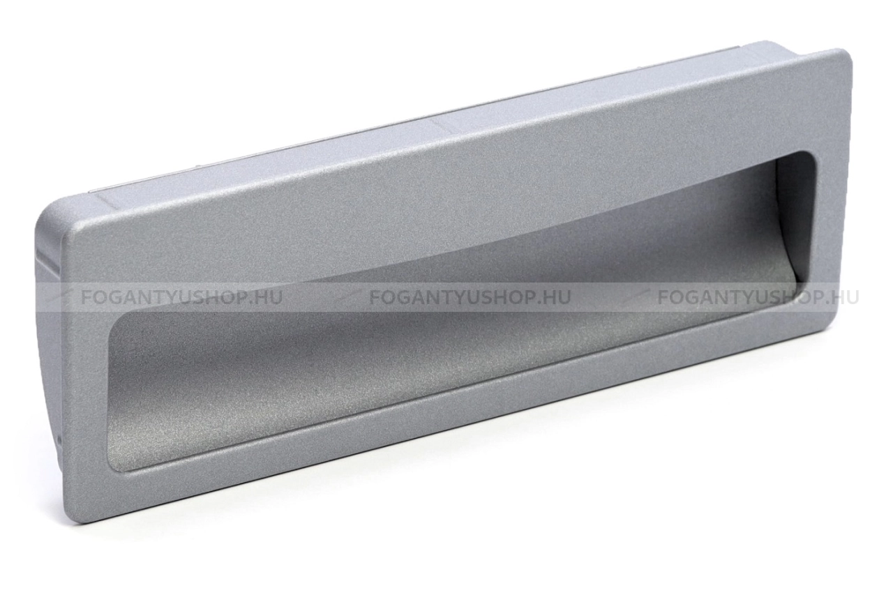 RUJZ DESIGN Bútor fogantyú - 128 u6.137-45 - furattáv 128 mm - Matt króm MCrL - Zamak fém ötvözet - Bútorajtó felületébe marható, süllyeszthető fém fogantyú