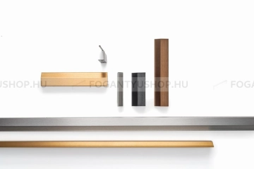 VIEFE Bútor fogantyú Bútor fogantyú WING - Szálcsiszolt pezsgő - Alumínium - Bútorajtó élére ültethető színes fém foganty -  - Alumínium