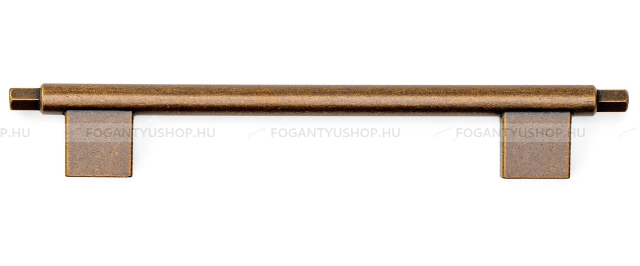VIEFE Bútorfogantyú - PRISMA 192 Z623 - furattáv 192 mm - Rusztikus sárgaréz Z623 - Zamak fém ötvözet - Klasszikus, vintage, antik fém bútorfogantyú