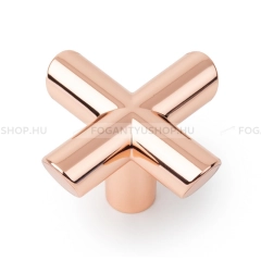 VIEFE Gomb fogantyú Gomb fogantyú EQUIS - 1 furatos - Fényes vörösréz - Zamak fém ötvözet - Színes fém gombfogantyú, bút - 1 furatos -  - Zamak fém ötvözet