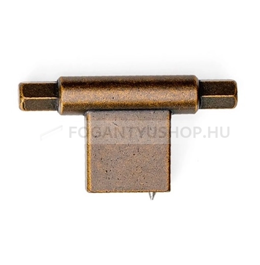 VIEFE Bútorgomb - PRISMA - 1 furatos - Rusztikus sárgaréz Z623 - Zamak fém ötvözet - Antikolt, vintage fém gombfogantyú (szögletes, kerek)