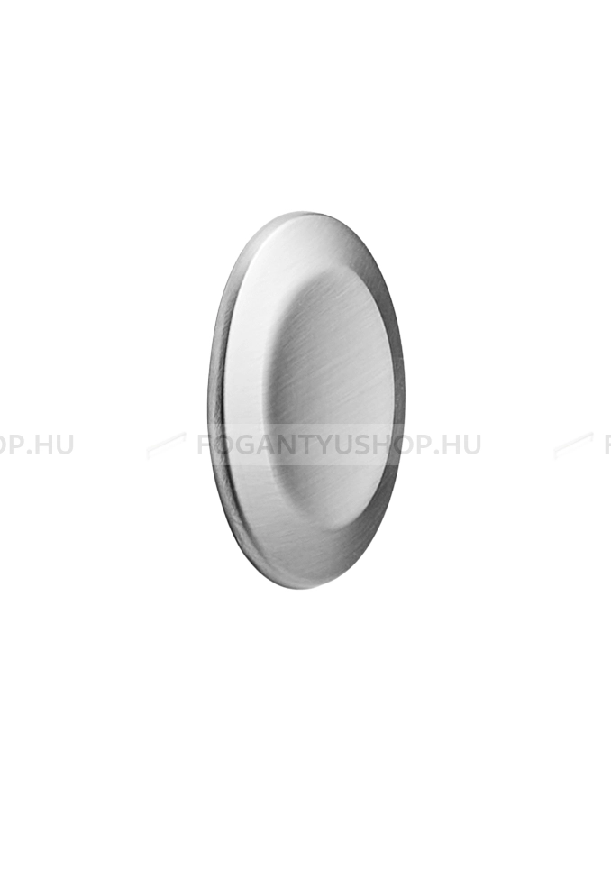 FURNIPART Bútorgomb - DISC - 1 furatos - Ezüst inox (szálcsiszolt) SNiL - Zamak fém ötvözet - Fém gombfogantyú, bútorgomb (szögletes, kerek)