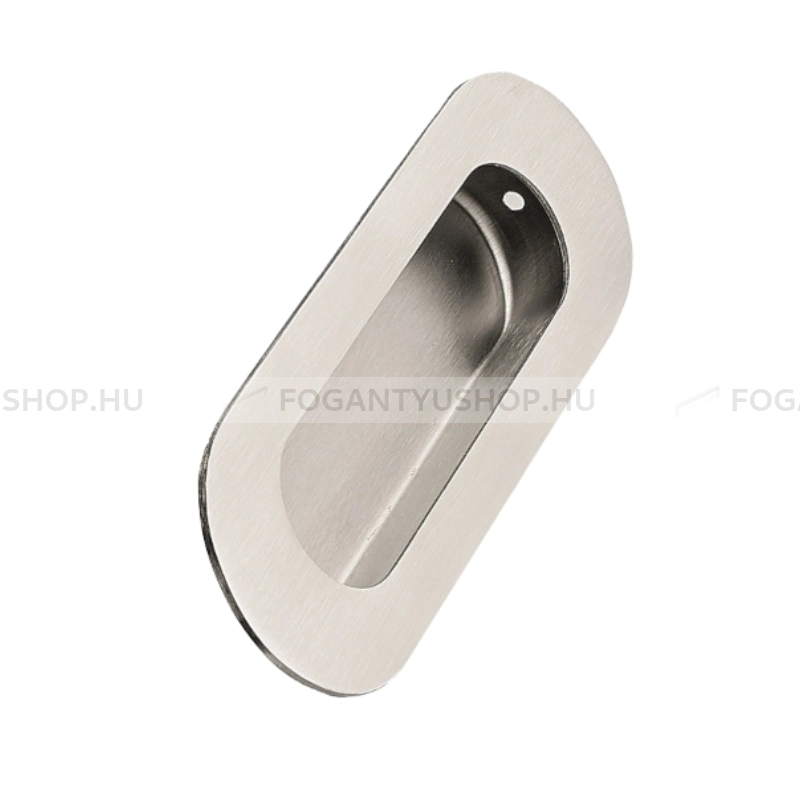 FURNIPART Bútor fogantyú - LETTERBOX - 1 furatos - Ezüst inox (szálcsiszolt) SNiL - Márvány - Bútorajtó felületébe marható, süllyeszthető fém fogantyú