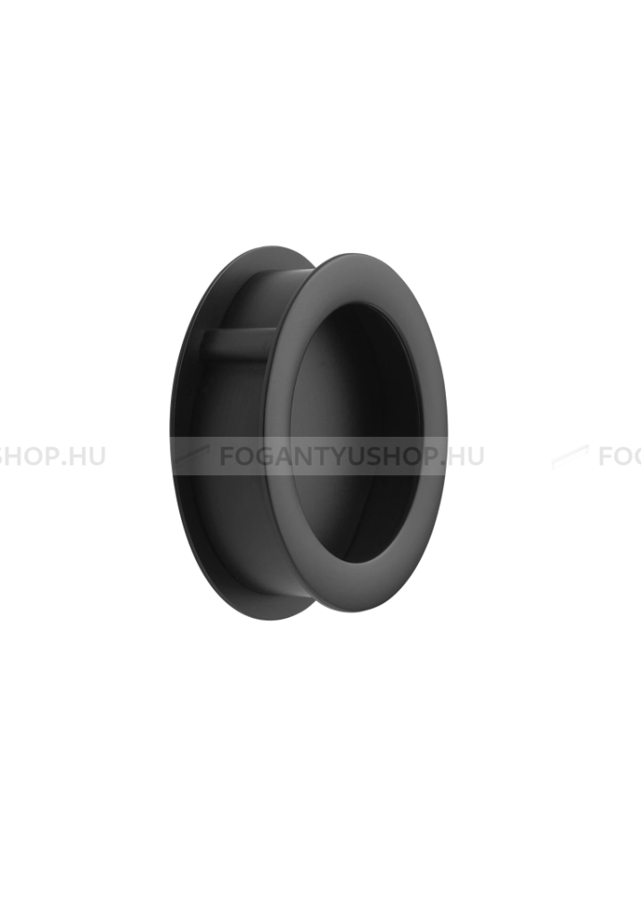 FURNIPART Fogantyú - TUB ROUND 54 Festett - furattáv 54 mm - Matt fekete 99 - Zamak fém ötvözet - Bútorajtó élébe marható, süllyeszthető színes fém fogantyú