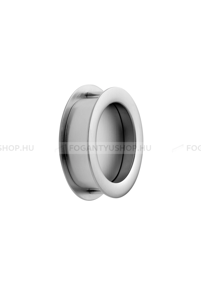 FURNIPART Fogantyú - TUB ROUND 54 - furattáv 54 mm - Szálcsiszolt 66 - Zamak fém ötvözet - Bútorajtó felületébe marható, süllyeszthető fém fogantyú