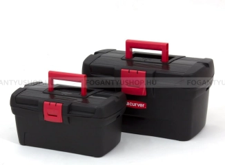 CURVER HEROBOX BASIC szerszámos láda 2 részes szett - műanyag - fekete - piros