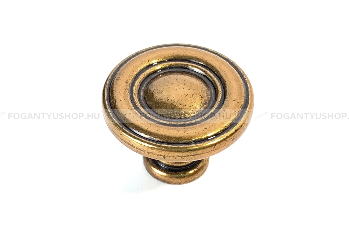 GIUSTI Gomb fogantyú - GombGomb WPO81103500D1 - 1 furatos - Antik patina barna  - Zamak fém ötvözet - Színes fém gombfogantyú, bútorgomb