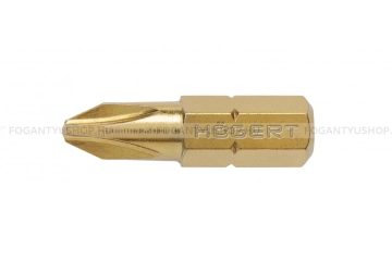 HÖGERT HT1S382 PH2 csavarhúzó bit szemek 5 db, titán-nitrid bevonatú acél, 25 mm