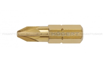 HÖGERT HT1S385 PZ2 csavarhúzó bit szemek 5 db, titán-nitrid bevonatú acél, 25 mm