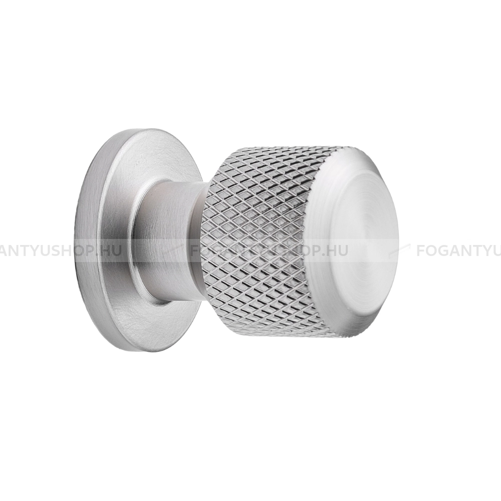 FURNIPART Gomb fogantyú - MANOR ROUND 66 66 66 - 1 furatos - Szálcsiszolt 66 - Zamak fém ötvözet - Fém gombfogantyú, bútorgomb (szögletes, kerek)