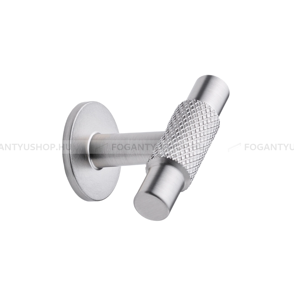 FURNIPART Gomb fogantyú - MANOR - 1 furatos - Szálcsiszolt 66 - Zamak fém ötvözet - Fém gombfogantyú, bútorgomb (szögletes, kerek)
