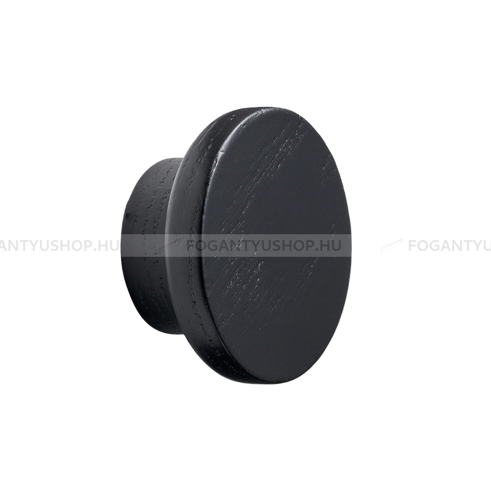 FURNIPART Fogantyú - CIRCLE WOOD - 1 furatos - Fekete - Gumi - Fa bútorfogantyú