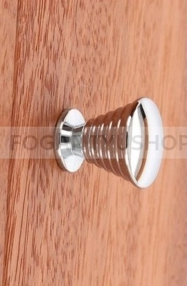 RUJZ DESIGN Gombfogantyú - 163.26 - 1 furatos - Fényes króm Cr - Zamak fém ötvözet - Fém gombfogantyú, bútorgomb (szögletes, kerek)