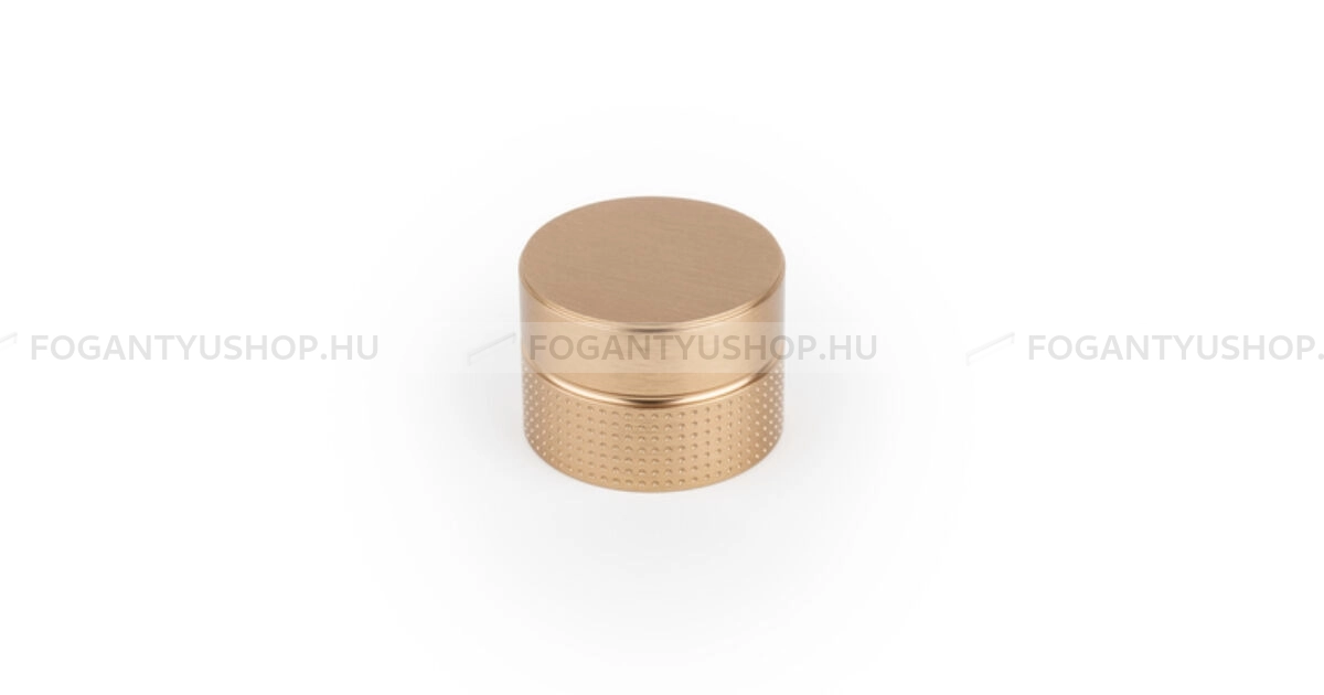 VIEFE Bútorgomb - POINT - 1 furatos - Szálcsiszolt pezsgő  - ABS műanyag - Színes fém gombfogantyú, bútorgomb